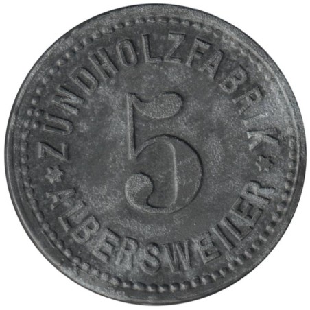 ALLEMAGNE - ALBERSWEILER - Monnaie de nécessité - 5 pfennig