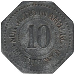 ALLEMAGNE - AMBERG - 15.1 - Monnaie de nécessité - 10 pfennig