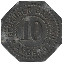 ALLEMAGNE - AMBERG - GEBRÜDER BAUMANN - Monnaie de nécessité - 10 pfennig