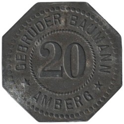 ALLEMAGNE - AMBERG - GEBRÜDER BAUMANN - Monnaie de nécessité - 20 pfennig