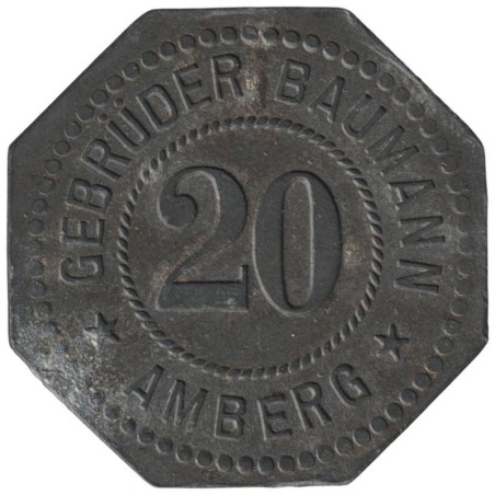 ALLEMAGNE - AMBERG - GEBRÜDER BAUMANN - Monnaie de nécessité - 20 pfennig
