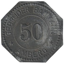 ALLEMAGNE - AMBERG - GEBRÜDER BAUMANN - Monnaie de nécessité - 50 pfennig