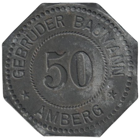 ALLEMAGNE - AMBERG - GEBRÜDER BAUMANN - Monnaie de nécessité - 50 pfennig
