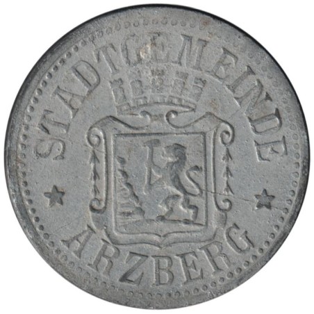 ALLEMAGNE - ARZBERG - 22.2 - Monnaie de nécessité - 10 pfennig 1917