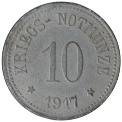 ALLEMAGNE - ARZBERG - 22.2 - Monnaie de nécessité - 10 pfennig 1917