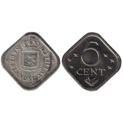 ANTILLES NEERLANDAISES - Numiscover Coins of all Nations - KM13 - 5 cents 1982