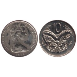 NOUVELLE ZELANDE - Numiscover Coins of all Nations - KM41.1 - 10 cents 1978