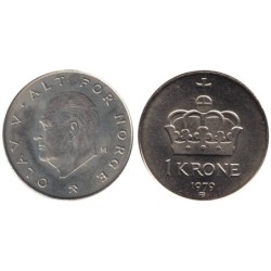 NORVEGE - Numiscover Coins of all Nations - KM419 - 1 krone 1979