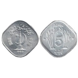 PAKISTAN - Numiscover Coins of all Nations - KM35 - 5 paisa 1980