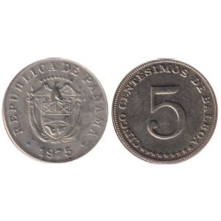 PANAMA - Numiscover Coins of all Nations - KM23.2 - 5 centesimos 1975