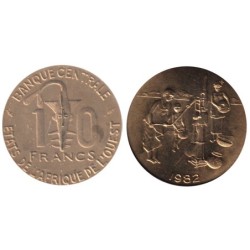 ETATS AFRIQUE OUEST - Numiscover Coins of all Nations - KM10 - 10 francs 1982