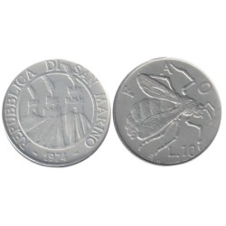 SAINT MARIN - Numiscover Coins of all Nations -KM33 - 10 lire 1974
