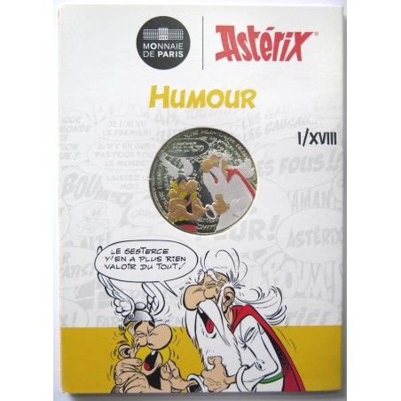FRANCE - Blister - 10 euros - Astérix n° I - Humour - partiellement colorisée -  2022