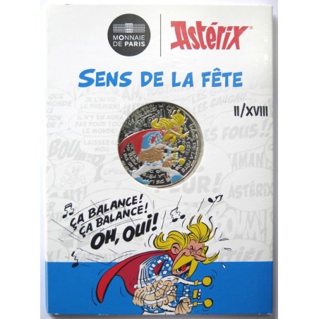 FRANCE - Blister - 10 euros - Astérix n° II - Sens de la fête - partiellement colorisée - 2022
