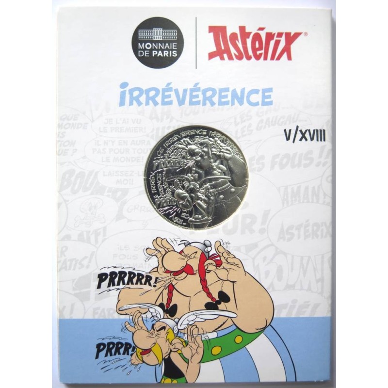 FRANCE - Blister - 10 euros - Astérix n° V - Irrévérence - 2022
