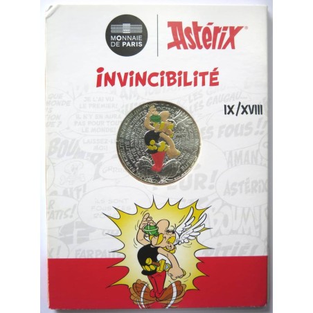 FRANCE - Blister - 10 euros - Astérix n° IX - Invincibilité - partiellement colorisée -  2022