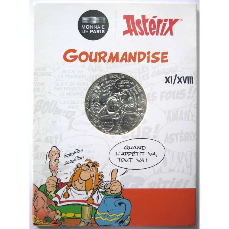 FRANCE - Blister - 10 euros - Asterix n° XI - Gourmandise - 2022