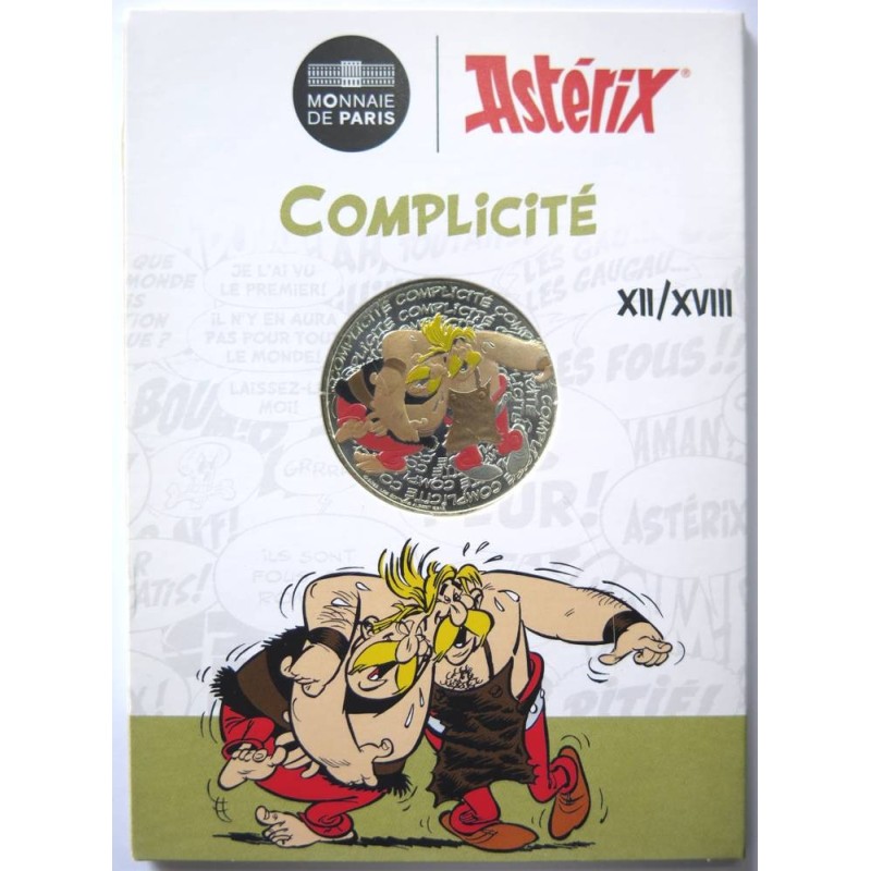FRANCE - Blister - 10 euros - Asterix n° XII - Complicité - partiellement colorisée - 2022