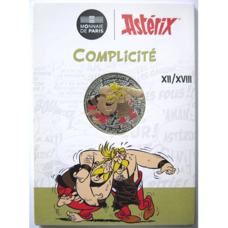 FRANCE - Blister - 10 euros - Asterix n° XII - Complicité - partiellement colorisée - 2022
