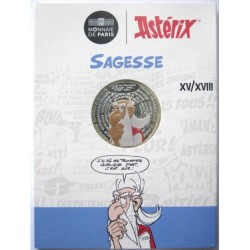 FRANCE - Blister - 10 euros - Asterix n° XV - Sagesse - partiellement colorisée - 2022