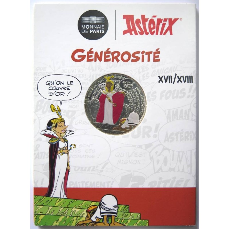FRANCE - Blister - 10 euros - Asterix n° XVII - Générosité - partiellement colorisée - 2022