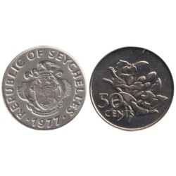 SEYCHELLES - Numiscover Coins of all Nations - KM34 - 50 cents 1977