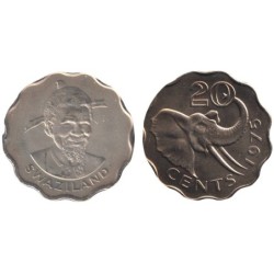SWAZILAND - Numiscover Coins of all Nations - KM11 - 20 cents 1979