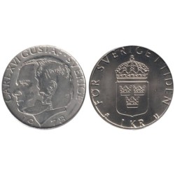 SUEDE - Numiscover Coins of all Nations - KM852 - 1 krona 1978