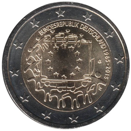 ALLEMAGNE - 2 euros commémorative - 30 ans du Drapeau Européen - 2015 G