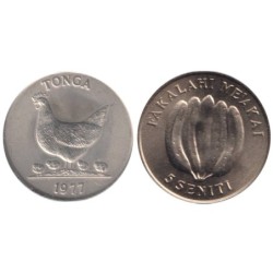 TONGA - Numiscover Coins of all Nations - KM44 - 5 seniti 1977