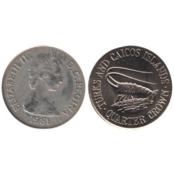 ILES TURQUES-ET-CAIQUES - Numiscover Coins of all Nations - KM51 - 1/4 crown 1981