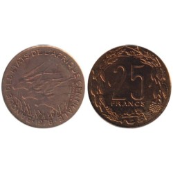 ETATS AFRIQUE CENTRALE - Numiscover Coins of all Nations - KM10 - 25 francs 1978