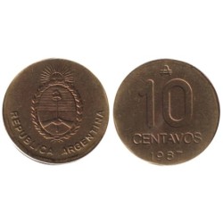 ARGENTINE - Numiscover - KM98 - 10 centavos 1987