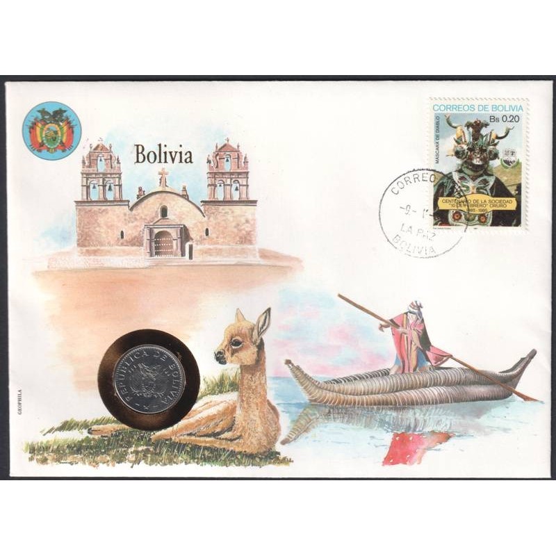 BOLIVIE - Numiscover - KM203 - 20 centavos 1987