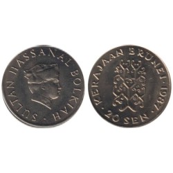 BRUNEI - Numiscover - KM18 - 20 sen 1987