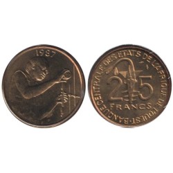 ETATS AFRIQUE OUEST - Numiscover - KM9 - 25 francs 1987