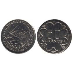 ETATS AFRIQUE CENTRALE - Numiscover - KM11 - 50 francs 1986