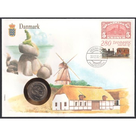 DANEMARK - Numiscover - KM862.3 - 1 krone 1988