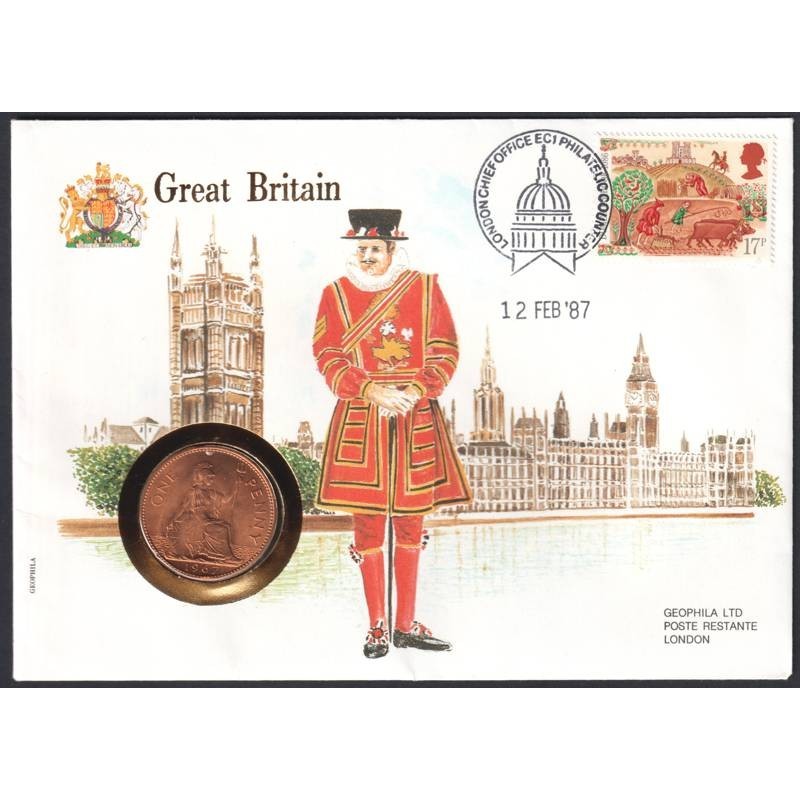 GRANDE-BRETAGNE - Numiscover - KM897 - 1 penny 1967