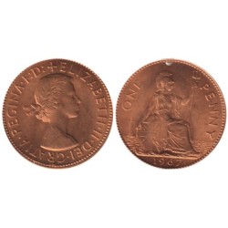 GRANDE-BRETAGNE - Numiscover - KM897 - 1 penny 1967