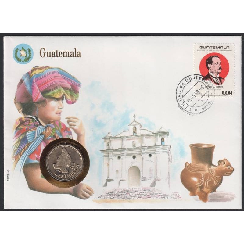 GUATEMALA - Numiscover - KM278.5 - 25 centavos 1988
