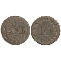 MALTE - Numiscover - KM11 - 10 cents 1972