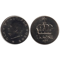 NORVEGE - Numiscover - KM419 - 1 krone 1988