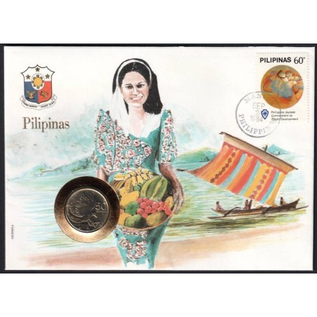 PHILIPPINES - Numiscover - KM242.1 - 50 sentimos 1984