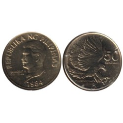 PHILIPPINES - Numiscover - KM242.1 - 50 sentimos 1984