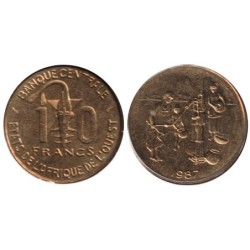 ETATS AFRIQUE OUEST - Numiscover - KM10 - 10 francs 1987