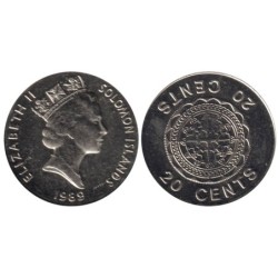 ILES SALOMON - Numiscover - KM28 - 20 cents 1989