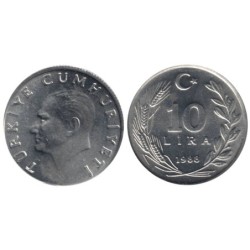 TURQUIE - Numiscover - KM964 - 10 lira 1988