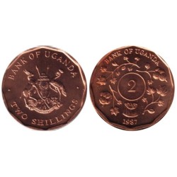 OUGANDA - Numiscover - KM28 - 2 shillings 1987