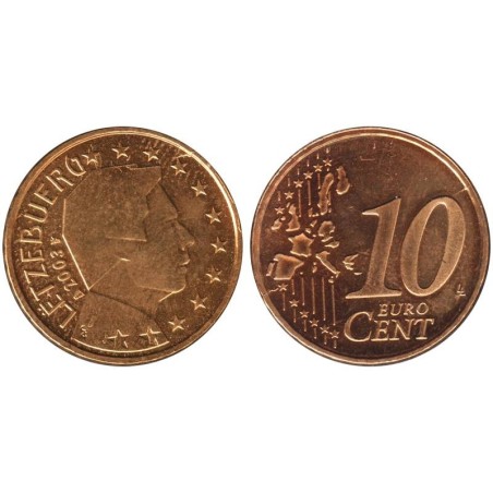 LUXEMBOURG - 10 cents - 2003 - plaquée or